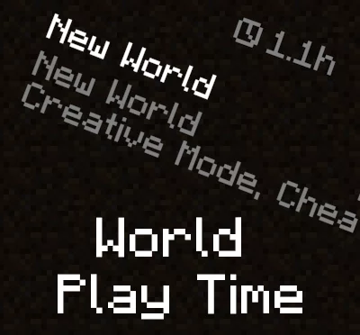 World Play Time 1.21.8, 1.20.6, 1.19.2, 1.18.2